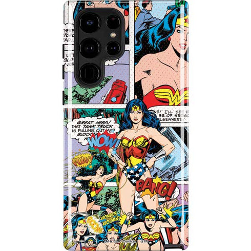 DC Comics Wonder Woman Comic Blast Galaxy S25 Ultra Impact Case